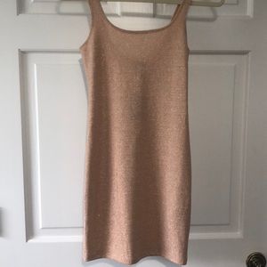 Rose gold mini dress